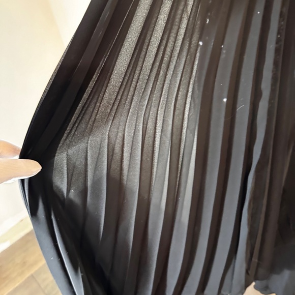 Tony Bowls Shoulder Sash Black Sparkly Maxi Evening dress; US women's size 6 - Picture 15 of 15